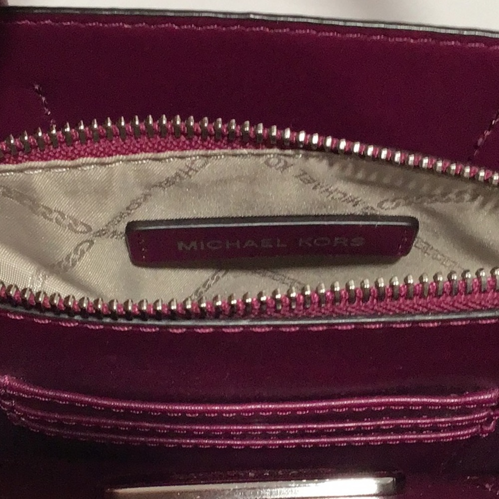 Michael Kors Leather Mercer Crossbody/Handbag, Purple - Picture 9 of 9